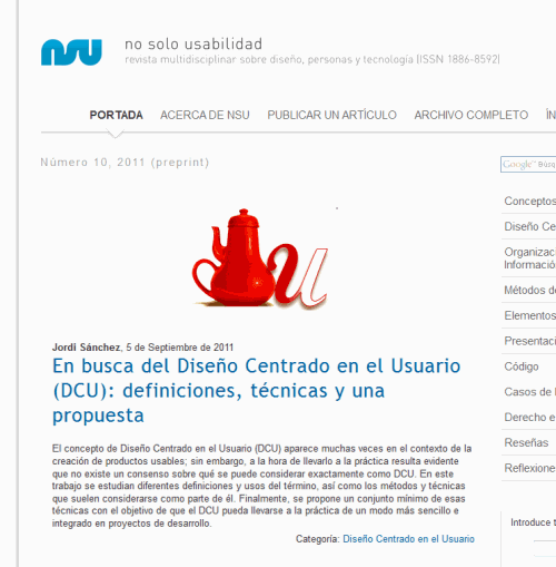 My article on No Solo Usabilidad My article on No Solo Usabilidad